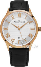 Alexander Statesman Srebrny/Skóra Ø42 mm Alexander Statesman Srebrny/Skóra Ø42 mm