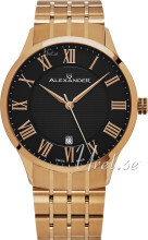 Alexander Statesman Czarny/Stal w kolorze różowego złota Ø42 mm Alexander Statesman Czarny/Stal w kolorze różowego złota Ø42 mm