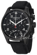 Alpina Startimer Czarny/Skóra Ø44 mm Alpina Startimer Czarny/Skóra Ø44 mm