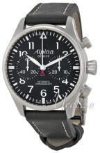 Alpina Startimer Czarny/Skóra Ø44 mm Alpina Startimer Czarny/Skóra Ø44 mm