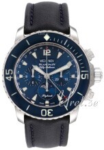 Blancpain Fifty Fathoms Niebieski/Skóra Ø45 mm Blancpain Fifty Fathoms Niebieski/Skóra Ø45 mm