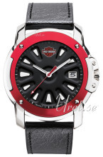 Bulova Harley-Davidson Czarny/Skóra Ø40 mm Bulova Harley-Davidson Czarny/Skóra Ø40 mm