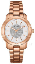 Bulova Crystal Biały/Stal w kolorze różowego złota Ø34 mm Bulova Crystal Biały/Stal w kolorze różowego złota Ø34 mm
