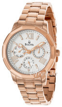 Bulova Bracelet Biały/Stal w kolorze różowego złota Ø38 mm Bulova Bracelet Biały/Stal w kolorze różowego złota Ø38 mm