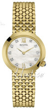 Bulova Diamond Biały/Stal w odcieniu złota Ø28 mm Bulova Diamond Biały/Stal w odcieniu złota Ø28 mm