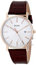 Bulova Dress Biały/Skóra Ø37 mm Bulova Dress Biały/Skóra Ø37 mm