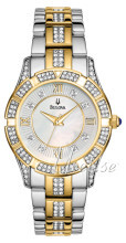 Bulova Crystal Biały/Stal w odcieniu złota Ø30 mm Bulova Crystal Biały/Stal w odcieniu złota Ø30 mm