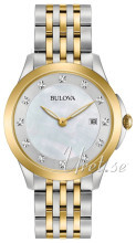 Bulova Diamond Biały/Stal w odcieniu złota Ø36 mm Bulova Diamond Biały/Stal w odcieniu złota Ø36 mm