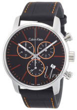 Calvin Klein City Czarny/Skóra Ø43 mm Calvin Klein City Czarny/Skóra Ø43 mm