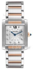Cartier Tank Francaise Srebrny/18 karatowe różowe złoto Cartier Tank Francaise Srebrny/18 karatowe różowe złoto