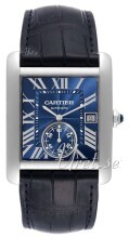 Cartier Tank MC Niebieski/Skóra Cartier Tank MC Niebieski/Skóra