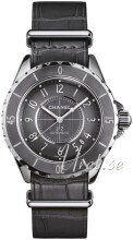 Chanel J12 Szary/Skóra Ø38 mm Chanel J12 Szary/Skóra Ø38 mm