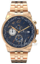 Executive Club Niebieski/Stal w kolorze różowego złota Ø42 mm Executive Club Niebieski/Stal w kolorze różowego złota Ø42 mm
