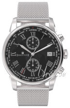 Executive Double Breasted Czarny/Stal Ø42 mm Executive Double Breasted Czarny/Stal Ø42 mm
