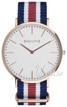 Executive Biały/Stal w kolorze różowego złota Ø41 mm Executive Biały/Stal w kolorze różowego złota Ø41 mm