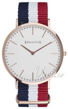 Executive Biały/Stal w kolorze różowego złota Ø41 mm Executive Biały/Stal w kolorze różowego złota Ø41 mm