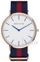 Executive Biały/Stal w kolorze różowego złota Ø41 mm Executive Biały/Stal w kolorze różowego złota Ø41 mm