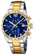 Festina Niebieski/Stal w odcieniu złota Ø44 mm Festina Niebieski/Stal w odcieniu złota Ø44 mm