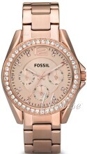 Fossil Riley Różowe złoto/Stal w kolorze różowego złota Ø36 mm Fossil Riley Różowe złoto/Stal w kolorze różowego złota Ø36 mm