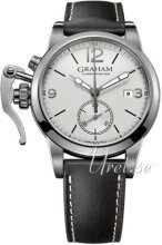 Graham Chronofighter Srebrny/Skóra Ø42 mm Graham Chronofighter Srebrny/Skóra Ø42 mm