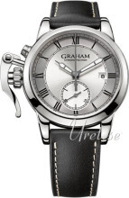 Graham Chronofighter Srebrny/Skóra Ø42 mm Graham Chronofighter Srebrny/Skóra Ø42 mm