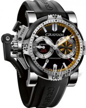 Graham Chronofighter Oversize Czarny/Guma Ø47 mm Graham Chronofighter Oversize Czarny/Guma Ø47 mm