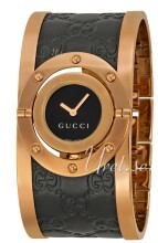 Gucci Twirl Czarny/Stal w kolorze różowego złota Ø23.5 mm Gucci Twirl Czarny/Stal w kolorze różowego złota Ø23.5 mm