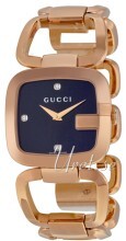 Gucci G Gucci Czarny/Stal w kolorze różowego złota Gucci G Gucci Czarny/Stal w kolorze różowego złota