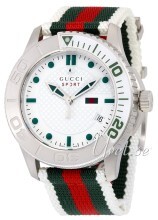 Gucci G-Timeless Biały/Tkanina Ø44 mm Gucci G-Timeless Biały/Tkanina Ø44 mm