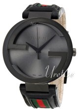 Gucci Interlocking Czarny/Skóra Ø42 mm Gucci Interlocking Czarny/Skóra Ø42 mm