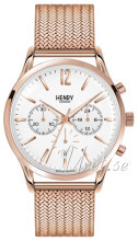 Henry London Hampstead Biały/Stal w kolorze różowego złota Ø41 m Henry London Hampstead Biały/Stal w kolorze różowego złota Ø41 m