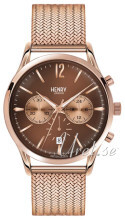 Henry London Edgware Brązowy/Stal w kolorze różowego złota Ø41 m Henry London Edgware Brązowy/Stal w kolorze różowego złota Ø41 m