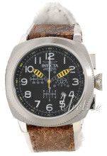 Invicta Aviator Czarny/Skóra Ø50 mm Invicta Aviator Czarny/Skóra Ø50 mm