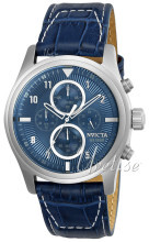 Invicta Aviator Niebieski/Skóra Ø44 mm Invicta Aviator Niebieski/Skóra Ø44 mm