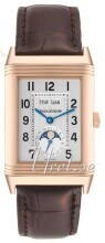 Jaeger LeCoultre Grande Reverso Calendar Pink Gold Srebrny/Skóra Jaeger LeCoultre Grande Reverso Calendar Pink Gold Srebrny/Skóra
