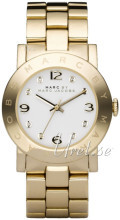 Marc by Marc Jacobs Amy Biały/Stal w odcieniu złota Ø37 mm Marc by Marc Jacobs Amy Biały/Stal w odcieniu złota Ø37 mm
