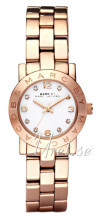 Marc by Marc Jacobs Amy Biały/Stal w kolorze różowego złota Ø26 Marc by Marc Jacobs Amy Biały/Stal w kolorze różowego złota Ø26