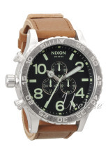 Nixon The 51-30 Leather Czarny/Skóra Ø51 mm Nixon The 51-30 Leather Czarny/Skóra Ø51 mm