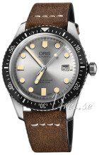 Oris Diving Srebrny/Skóra Ø42 mm Oris Diving Srebrny/Skóra Ø42 mm