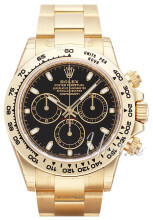 Rolex Cosmograph Daytona Czarny/18 karatowe żółte złoto Ø40 mm Rolex Cosmograph Daytona Czarny/18 karatowe żółte złoto Ø40 mm