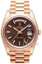 Rolex Day-Date 40 Brązowy/18 karatowe różowe złoto Ø40 mm Rolex Day-Date 40 Brązowy/18 karatowe różowe złoto Ø40 mm