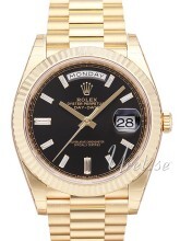 Rolex Day-Date 40 Czarny/18 karatowe żółte złoto Ø40 mm Rolex Day-Date 40 Czarny/18 karatowe żółte złoto Ø40 mm