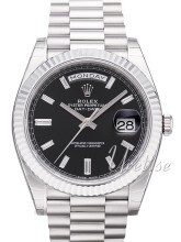 Rolex Day-Date 40 Czarny/18 karatowe białe złoto Ø40 mm Rolex Day-Date 40 Czarny/18 karatowe białe złoto Ø40 mm