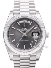 Rolex Day-Date 40 Szary/18 karatowe białe złoto Ø40 mm Rolex Day-Date 40 Szary/18 karatowe białe złoto Ø40 mm