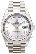Rolex Day-Date 40 Srebrny/18 karatowe białe złoto Ø40 mm Rolex Day-Date 40 Srebrny/18 karatowe białe złoto Ø40 mm