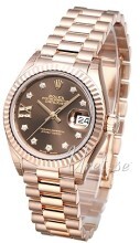 Rolex Lady-Datejust 28 Brązowy/18 karatowe różowe złoto Ø28 mm Rolex Lady-Datejust 28 Brązowy/18 karatowe różowe złoto Ø28 mm