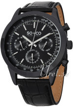 So & Co New York Monticello Czarny/Skóra Ø44 mm So & Co New York Monticello Czarny/Skóra Ø44 mm