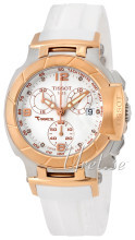 Tissot T-Race Chronograph Lady Biały/Stal w kolorze różowego zło Tissot T-Race Chronograph Lady Biały/Stal w kolorze różowego zło