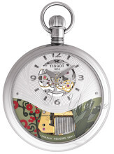 Tissot T-Pocket Musical Seasons By Tissot Srebrny Ø59.6 mm Tissot T-Pocket Musical Seasons By Tissot Srebrny Ø59.6 mm
