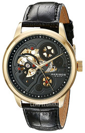 Akribos XXIV Mechanical Czarny/Skóra Ø44 mm AK538YG